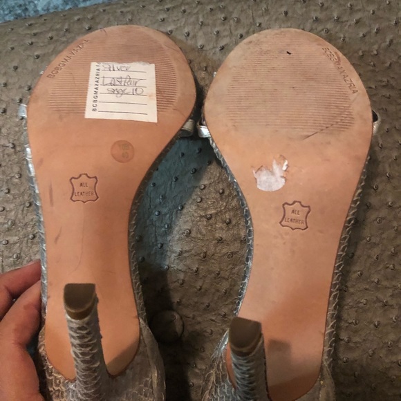 BCBG Max Azria silver strappy sandals Sz 10 - Picture 5 of 5